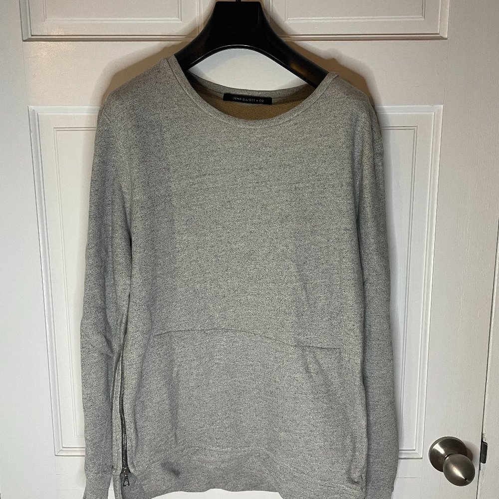 John Elliott Villain Crewneck (With Internal Pocket) in Dark Grey Size 3